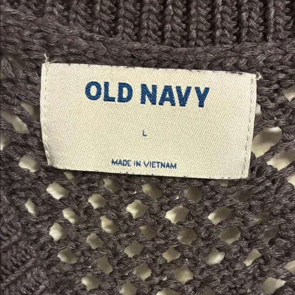 Dark Gray Open-Knit Sweater - Picture 2 of 4